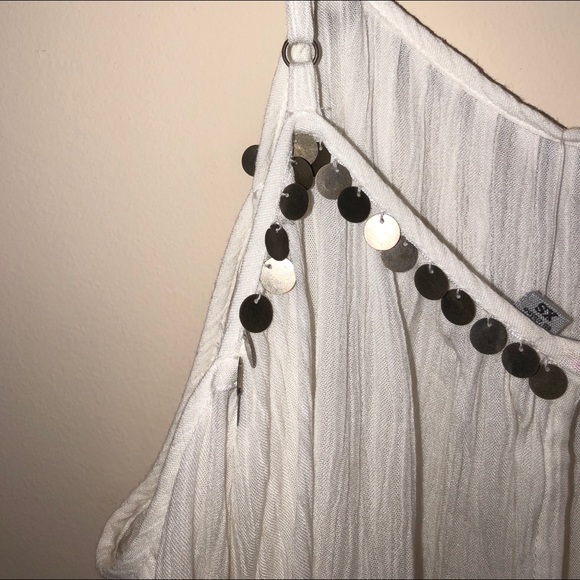 NWT bohemian/gypsy/hippie gauze coin tunic dress - Picture 5 of 7